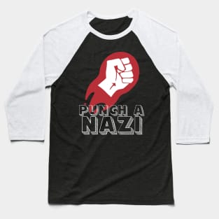 Punch a Nazi T-Shirt Baseball T-Shirt